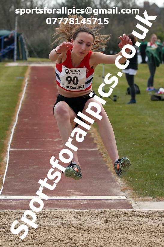 Long jump, 2021 NECAA Open Graded Meeting, Morpeth. Photo: David T. Hewitson/Sports for All Pics